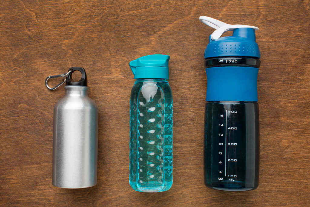 Different types of water bottles